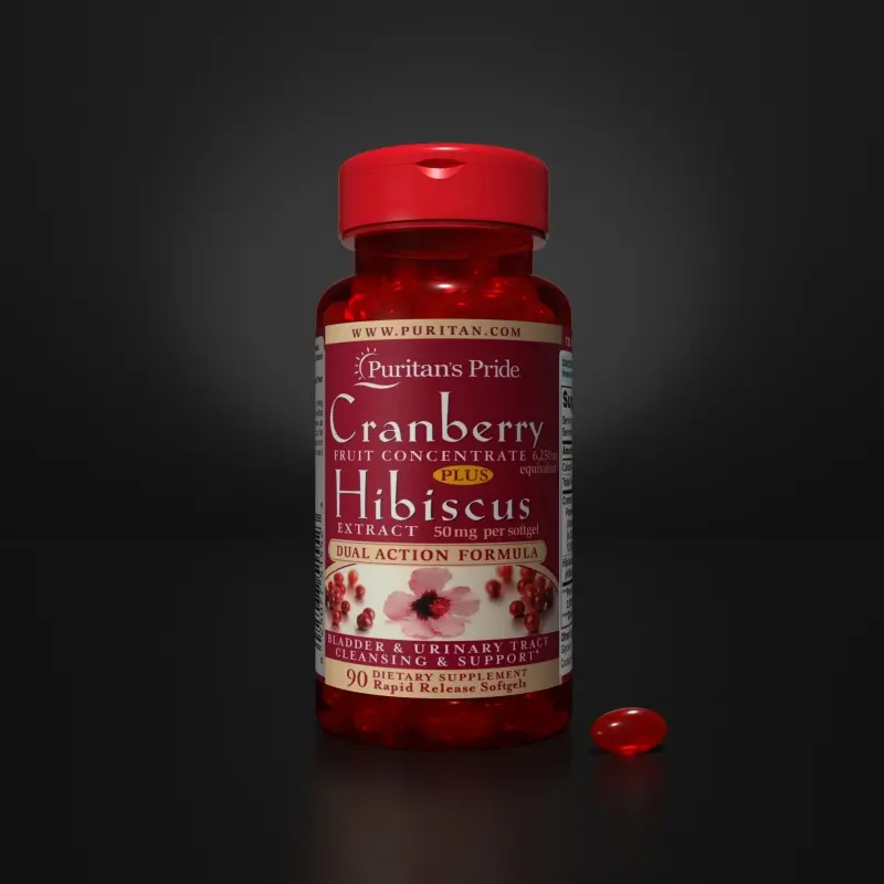 Puritan's Pride Cranberry Hibiscus Softgels Studio